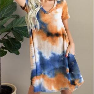 Tye dye Thermal Teeshirt Dress